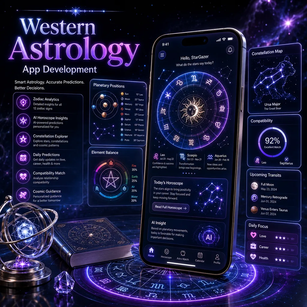 Western astrology app development solutions
